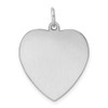 Sterling Silver Engravable Heart Polished Front/Satin Back Disc Charm QM393/18