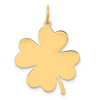 14k Yellow Gold Plain .018 Gauge Engravable Clover Disc Charm XM636/18