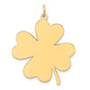 14k Yellow Gold Plain .018 Gauge Engravable Clover Disc Charm XM637/18