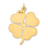 14k Yellow Gold Plain .018 Gauge Engravable Clover Disc Charm XM255/18