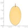 14k Yellow Gold Plain .018 Gauge Engravable Elliptical Disc Charm XM191/18