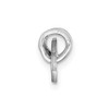 Sterling Silver Rhodium-plated Engraveable Polished Front/Satin Back Plate Charm