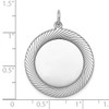 Sterling Silver Engravable Round Polished Front/Satin Back Disc Charm QM406/27