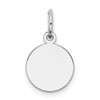 Sterling Silver Engravable Round Polished Front/Satin Back Disc Charm QM370/18