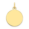 10k Yellow Gold Plain .013 Gauge Circular Engravable Disc Charm 10XM135/13