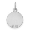 Sterling Silver Engravable Round Polished Front/Satin Back Disc Charm QM497/35