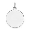 Sterling Silver Engravable Round Polished Front/Satin Back Disc Charm QM371/18