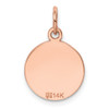 14k Rose Gold Plain .035 Gauge Circular Engravable Disc Charm XRM135/35