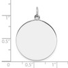 Sterling Silver Engravable Round Polished Front/Satin Back Disc Charm QM373/27
