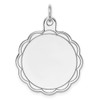 Sterling Silver Engravable Polished Front/Satin Back Disc Charm QM420/27