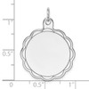 Sterling Silver Engravable Polished Front/Satin Back Disc Charm QM420/27