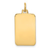 14k Yellow Gold Plain .013 Gauge Engravable Rectangular Disc Charm XM291/13