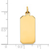 14k Yellow Gold Plain .013 Gauge Engravable Rectangular Disc Charm XM293/13