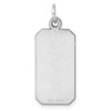 Sterling Silver Engravable Rectangle Satin Back Disc Charm QM450/35