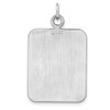 Sterling Silver Engravable Rectangle Satin Back Disc Charm QM446/18