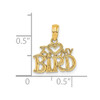 14k Yellow Gold I Heart My Bird Pendant