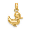 14k Yellow Gold 3-D Duckling Pendant