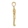 14k Yellow Gold 3-D Textured Flamingo Pendant K6604