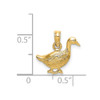 14k Yellow Gold 2-D Goose Pendant
