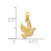 10k Yellow Gold Flying Dove Pendant