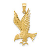 14k Yellow Gold Polished and Diamond-cut Eagle Pendant