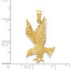 14k Yellow Gold Polished and Diamond-cut Eagle Pendant