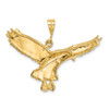 14k Yellow Gold Solid Polished Eagle Pendant C2435