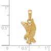 14k Yellow Gold Eagle Landing Pendant C3490