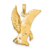 14k Yellow Gold 2-D Eagle Landing w/Wings Up Pendant