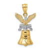 14k Gold 3-D Moveable Liberty Bell w/ Eagle Top Pendant