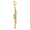 14k Yellow Gold 2-D Flying Pelican Pendant K7948