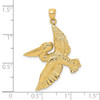 14k Yellow Gold 2-D Flying Pelican Pendant K7948