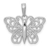 14k White Gold Filigree Butterfly Pendant