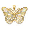 14k Yellow Gold & Rhodium Butterfly Pendant K4834
