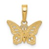 14k Yellow Gold Cut-Out Butterfly Pendant