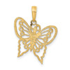 14k Yellow Gold Cut-Out Butterfly Pendant K6556