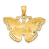 14k Yellow Gold 2-D Textured Butterfly Pendant