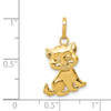 14k Yellow Gold Polished Moveable Cat Pendant