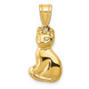 14k Yellow Gold Cat Pendant A9161