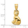 14k Yellow Gold Cat Pendant A9161