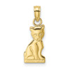 10k Yellow Gold Mini Sitting Kitten Pendant