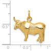 14k Yellow Gold Steer Pendant