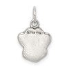 Sterling Silver Polished and Antiqued Paw Pendant