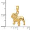 14k Yellow Gold Bulldog Pendant K3426