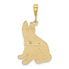 14k Yellow Gold German Shepherd Pendant