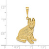 14k Yellow Gold German Shepherd Pendant