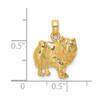 14k Yellow Gold Polished Pomeranian Dog Pendant