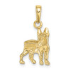 10k Yellow Gold Boston Terrier Dog Pendant