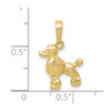 10k Yellow Gold Poodle Dog Pendant