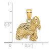 14k Yellow Gold 2-D Cocker Spaniel Dog Pendant